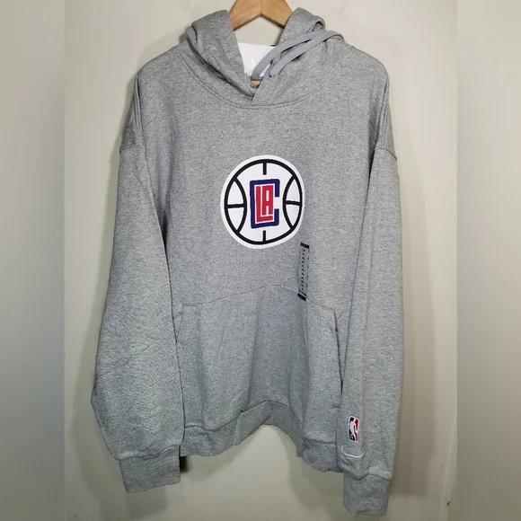 Nike Los Angeles Clippers NBA 75th Anniversary Gray Pullover Hoodie Men’s 3XL - Picture 2 of 5
